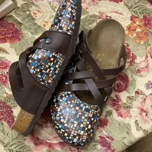 Papillio Adjustable Strap Print Clogs